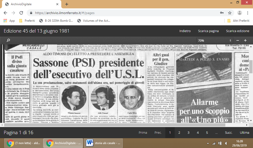 Storia e retroscena dell'ULS 76 di Casale